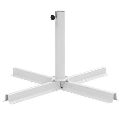Foto Soport sombrilla metálico blanco