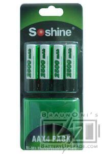 Foto Soshine 4x AA battery (2500 mAh, Rechargeable)
