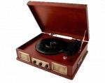 Foto Sound Master Tocadiscos Estilo Retro En Madera Maciza Con Radio Am/fm Y Reproduc