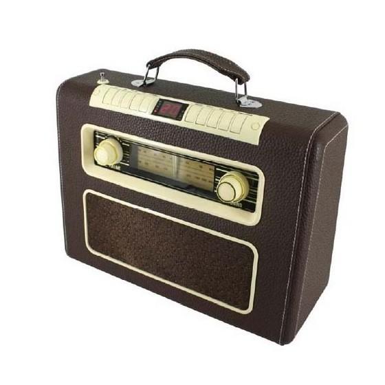 Foto Soundmaster RCD1500 - Radio AM / FM estéreo con CD/MP3 en cuero retro