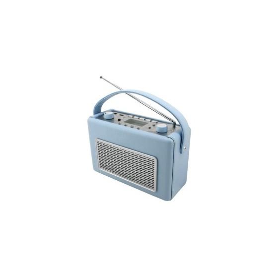 Foto Soundmaster TR50AC - Radio AM/FM con USB recubierto de polipiel azul claro