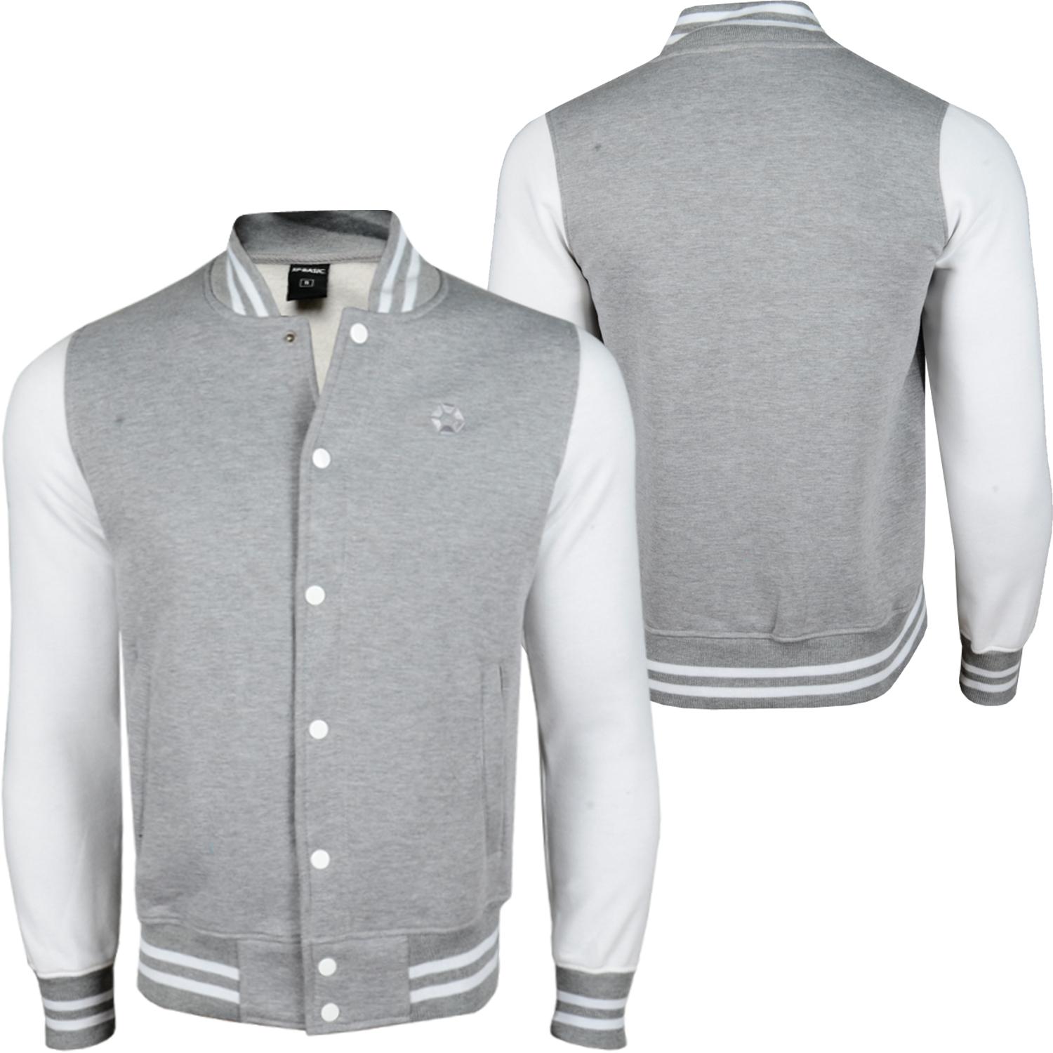 Foto Southpole Basic League 1 Chaquetas Universitarias Gris Claro Blanco