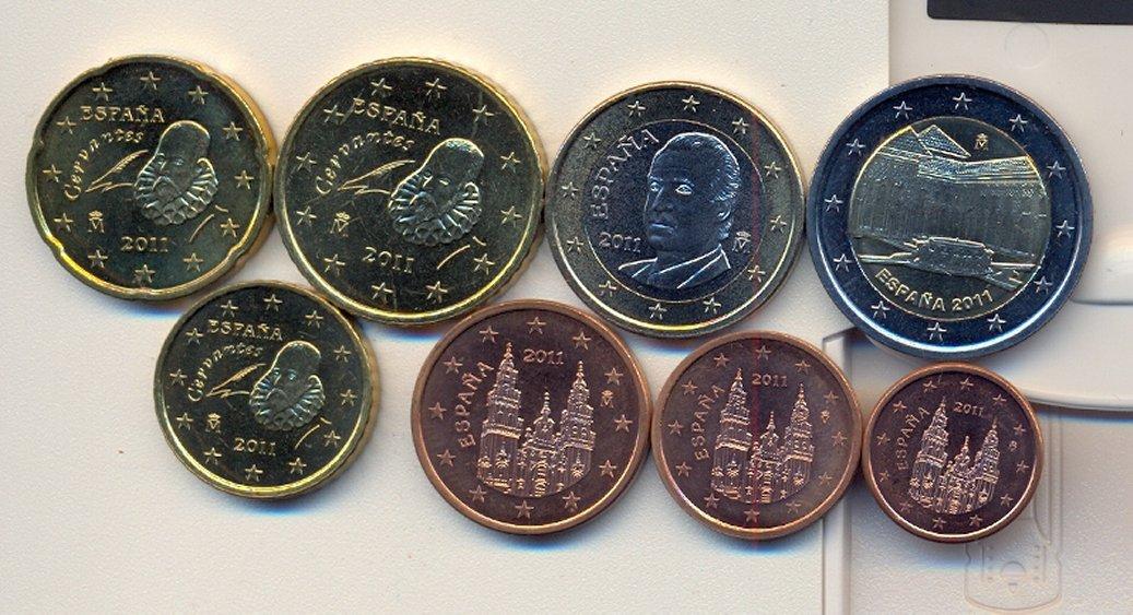 Foto Spanien Euro Kursmünzensatz 2011