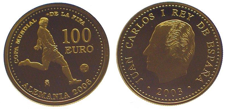 Foto Spanien-Königreich 100 Euro Gold 2003
