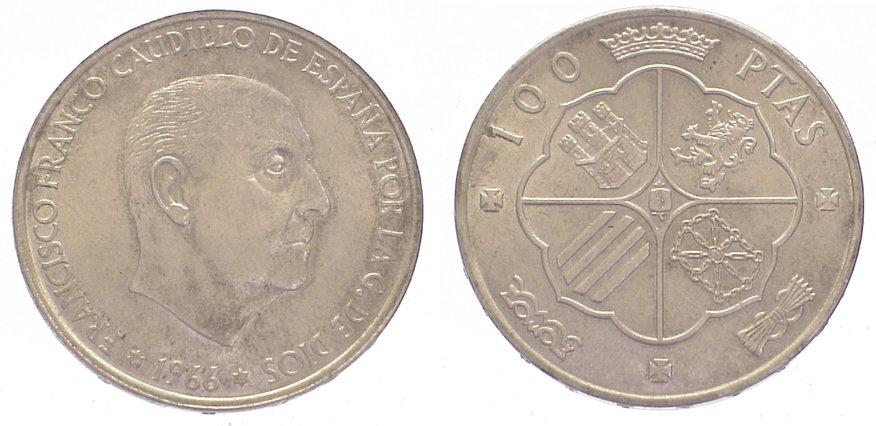 Foto Spanien-Königreich 100 Pesetas 1966