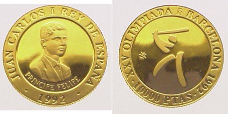 Foto Spanien-Königreich 10000 Pesetas Gold 1992