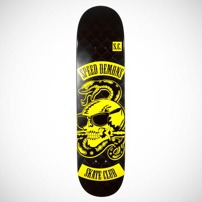Foto Speed Demon Skate Club Dragster Deck Black/yellow