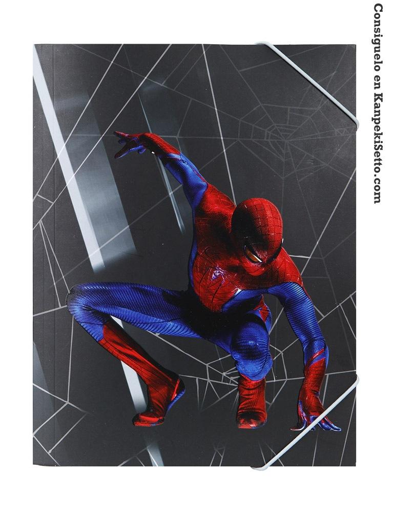 Foto Spider-man Caja De 12 Carpetas Con Goma ElÁstica A4