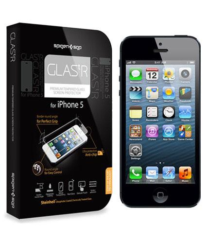 Foto SPIGEN SGP iPhone 5 Screen Protector GLAS.tR Premium Tempered Glass