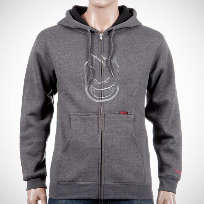 Foto Spitfire Bighead Embroidered Ziphood Charcoal