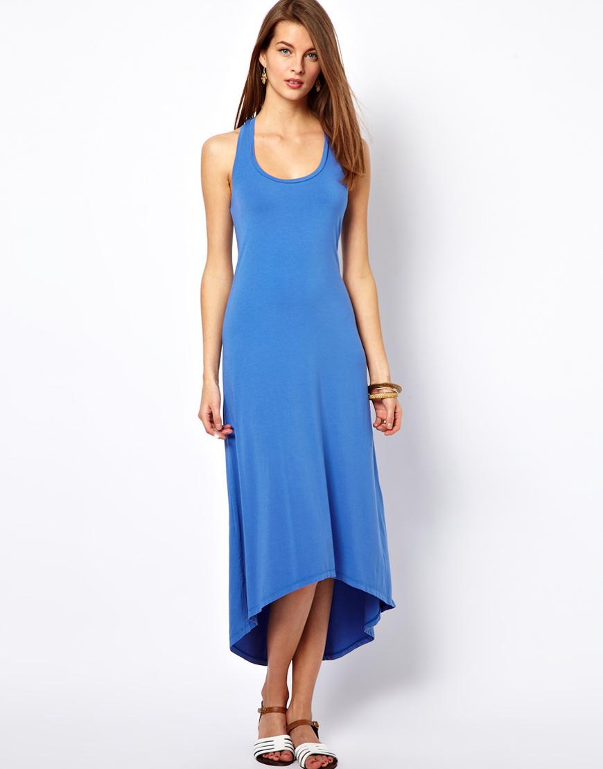 Foto Splendid Maxi Dress With Dipped Hem French blue