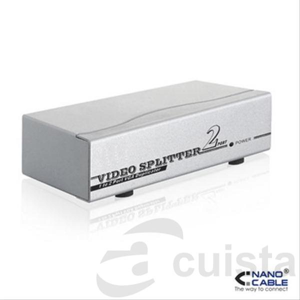 Foto Splitter vga 2 puertos 250mhz nanocable