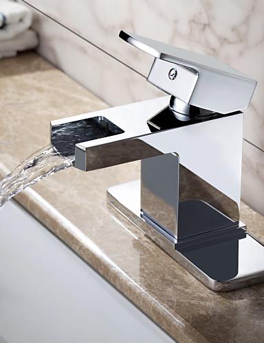 Foto Sprinkle - de LightInTheBox - contemporánea cascada de latón macizo baño grifo del fregadero (cromado)