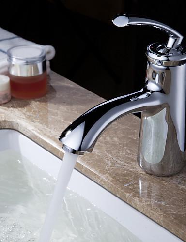 Foto Sprinkle - de LightInTheBox - latón macizo contemporánea grifo del fregadero cuarto de baño (cromo)