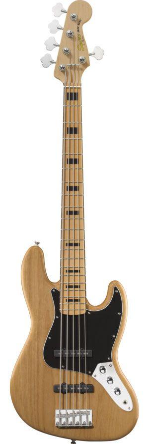 Foto Squier Vintage Modified Jazz Bass V Maple Fingerboard Natural
