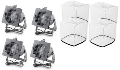 Foto Stairville LED PAR 56 Black Floor Bundle