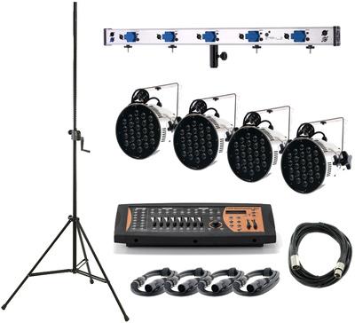 Foto Stairville LED Par56 Pro 24x3W Pol Bundle