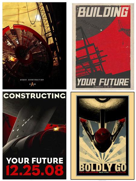 Foto Star Trek Movie Serie 1 Set De 4 Posters Retro