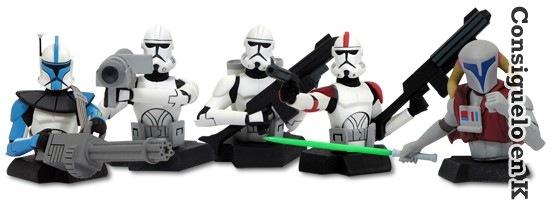 Foto Star Wars - Clone Wars - Figuras Clone Trooper Bust-ups Box Set