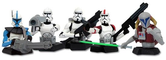 Foto Star Wars - Clone Wars - Figuras Clone Trooper Bust-Ups Box Set