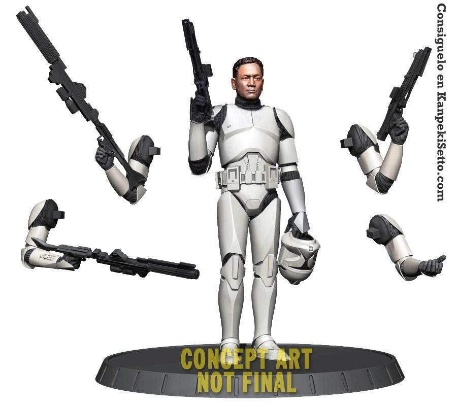 Foto Star Wars Figura Deluxe 1/6 White Clone Trooper 32 Cm