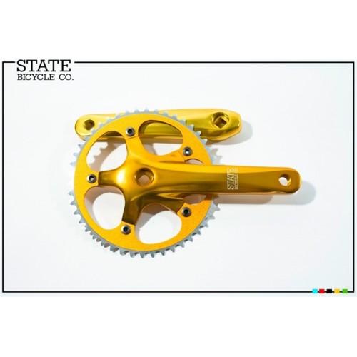 Foto State Bicycle Co Gold 165mm Track Fixie Fixed Gear Crankset
