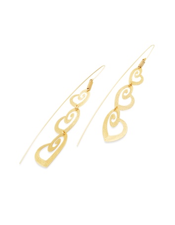 Foto Stefano Patriarchi Pendientes, Pendientes Triple Corazón Plata 1ªLey Dorada