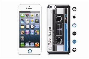Foto Sticker 3D Cassette Black Id America Apple iPhone 5 - IDCSIA505B