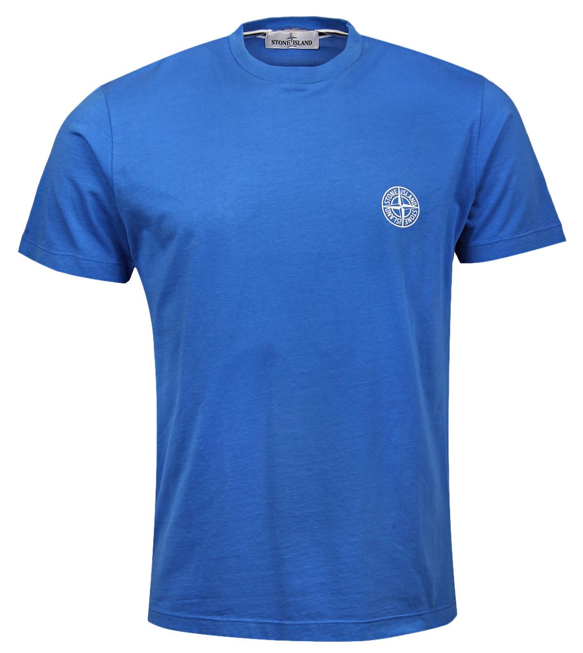 Foto Stone Island Bright Blue Cotton T-Shirt-XXL