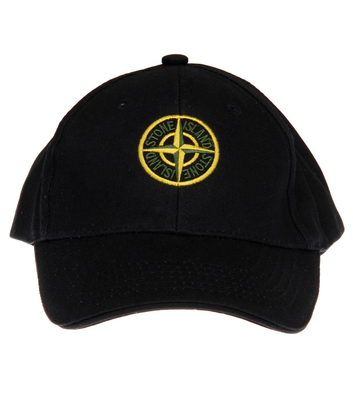 Foto Stone Island Junior Black Cotton Baseball Cap-4 yrs