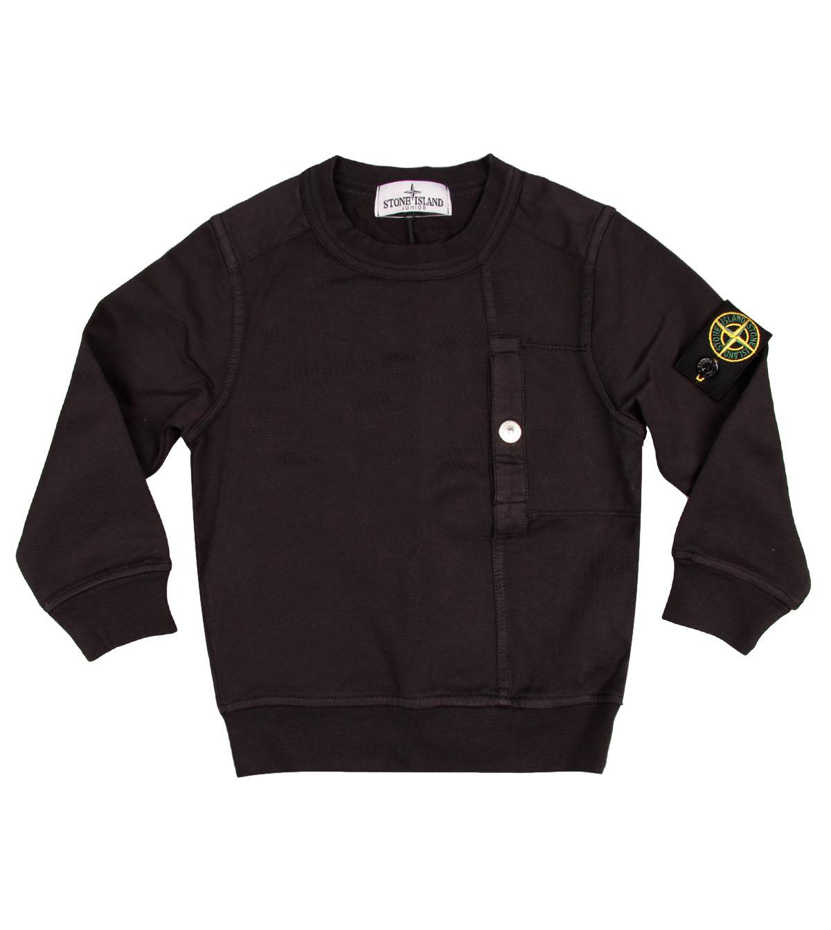Foto Stone Island Junior Black Cotton Sweatshirt-6 Years