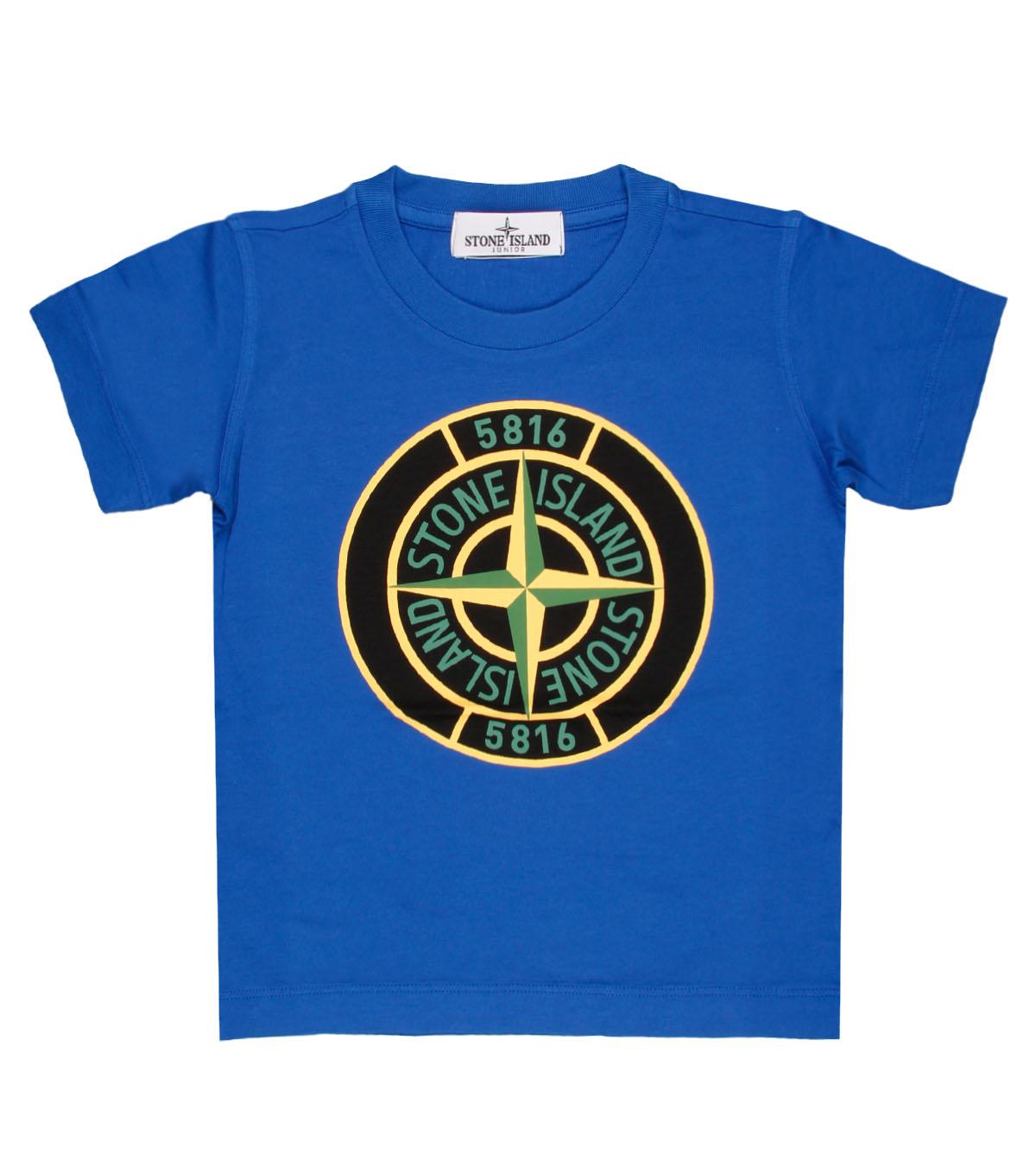 Foto Stone Island Junior Royal Blue Cotton T-Shirt-4 Years