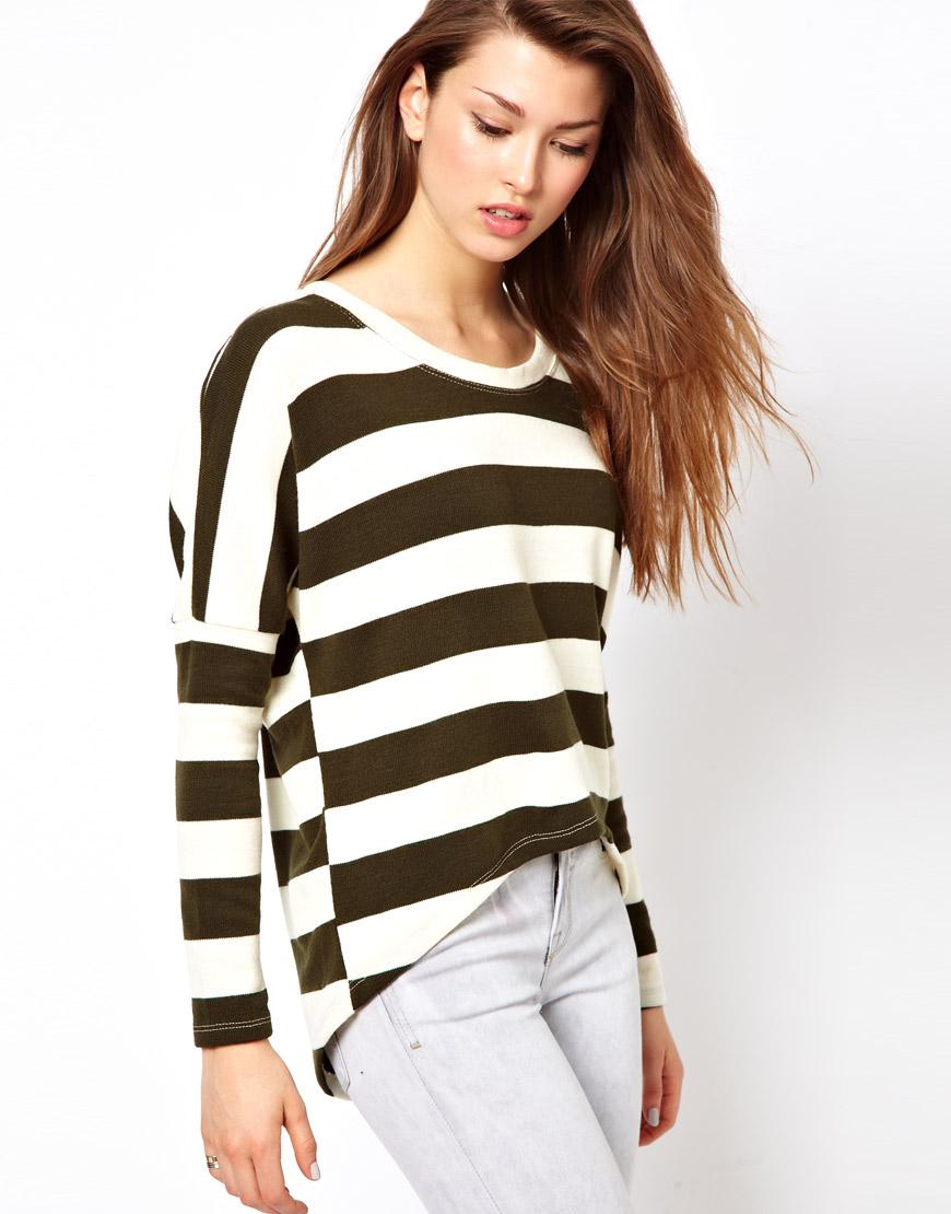 Foto Suéter a rayas de Wal G Khaki/cream