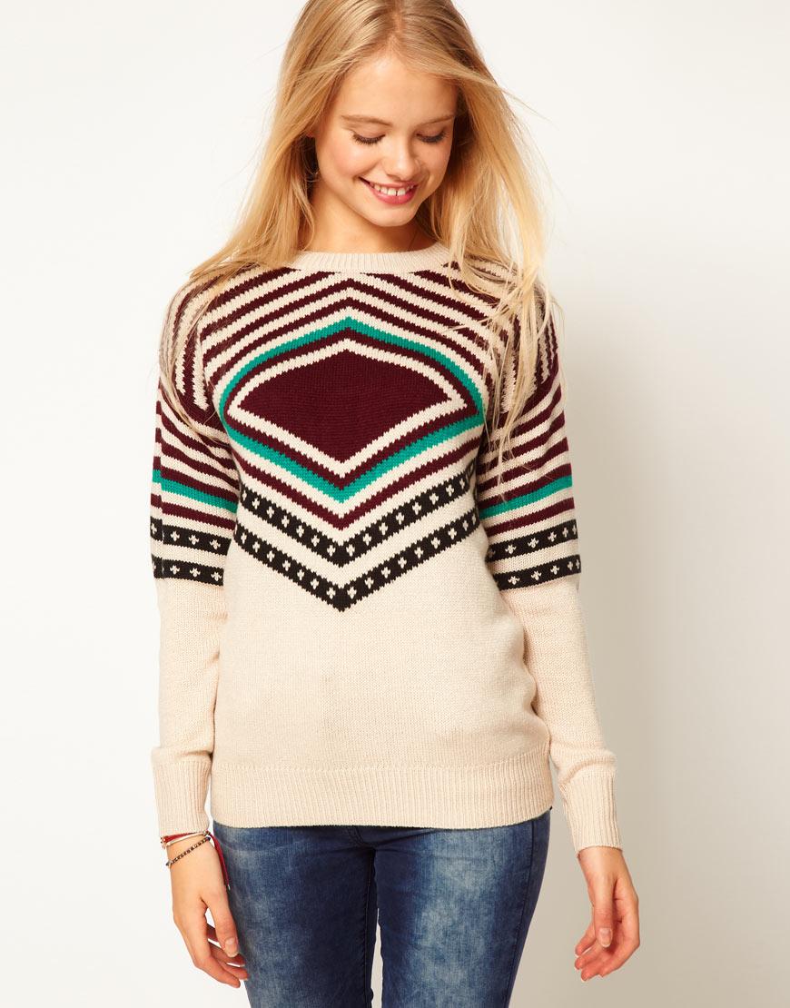 Foto Suéter con diseño navajo de ASOS Multicolor