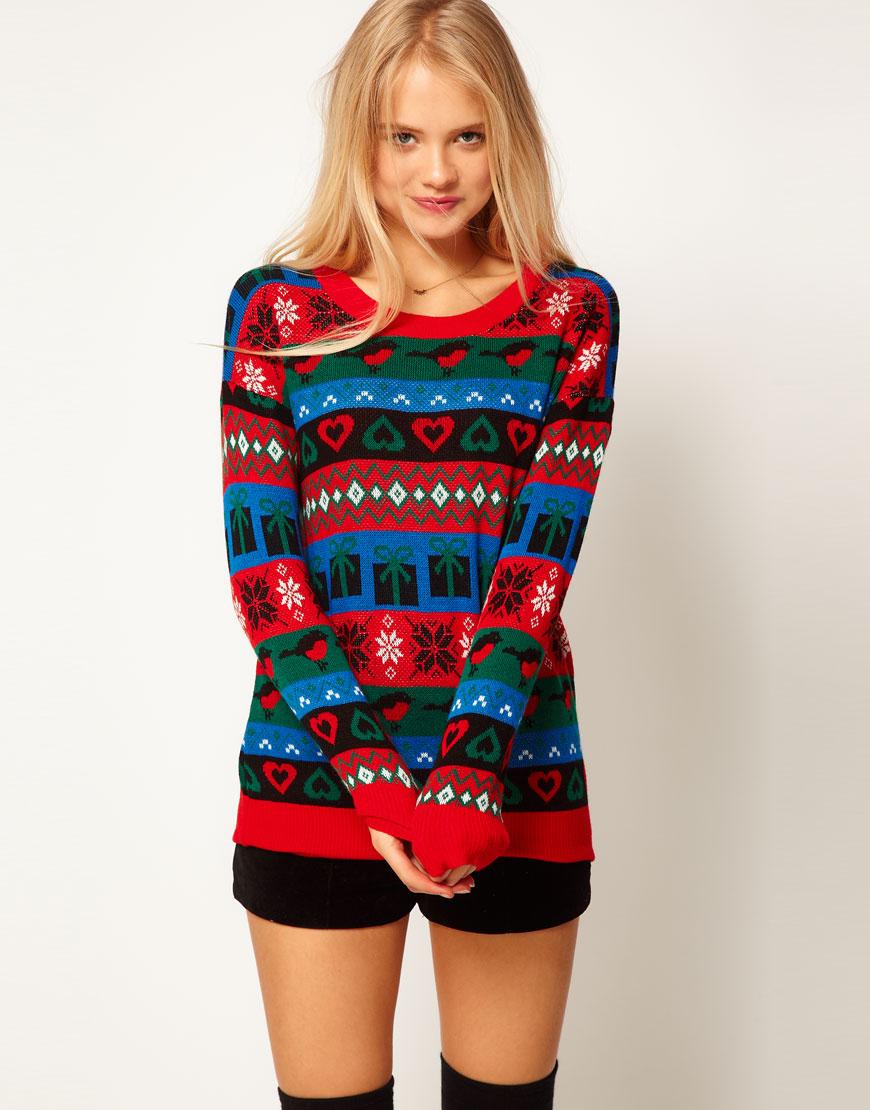 Foto Suéter con estampado de Navidad de ASOS Multicolor