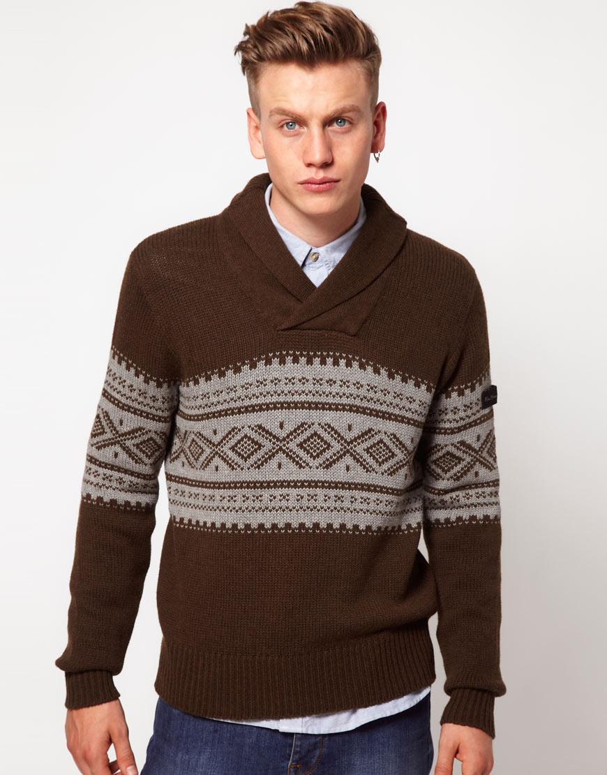 Foto Suéter de grecas alpinas de Ben Sherman Verde oliva