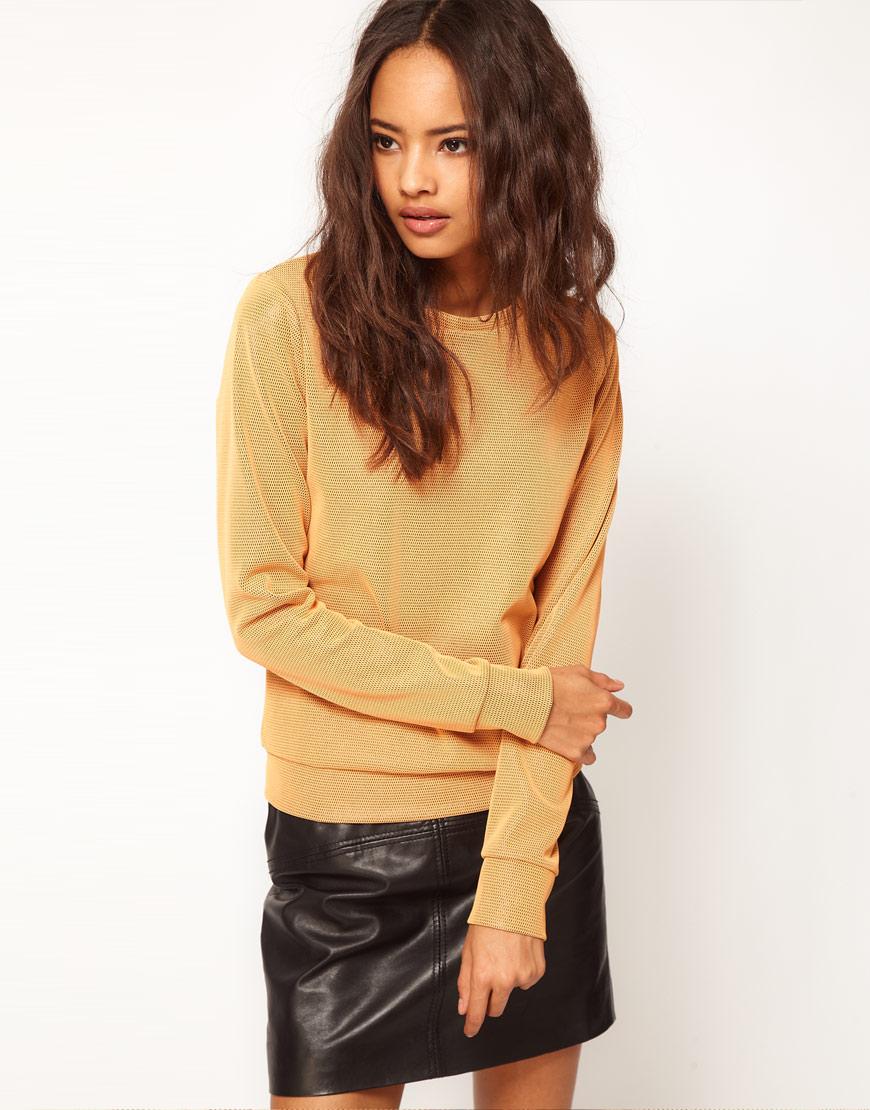 Foto Suéter ribeteado de Airtex de ASOS WHITE Melocotón