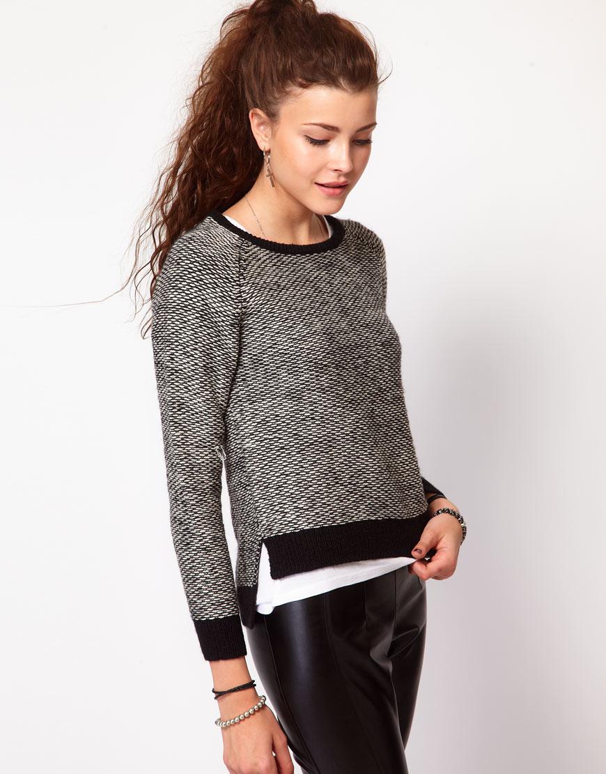 Foto Suéter texturizado de Vero Moda Negro/blanco