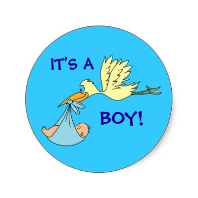 Foto SU lindo un azul recién nacido de la cigüeña del b Pegatinas