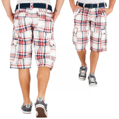 Foto Sublevel Checked Bermuda pantalones cortos blanco/azul/rojo