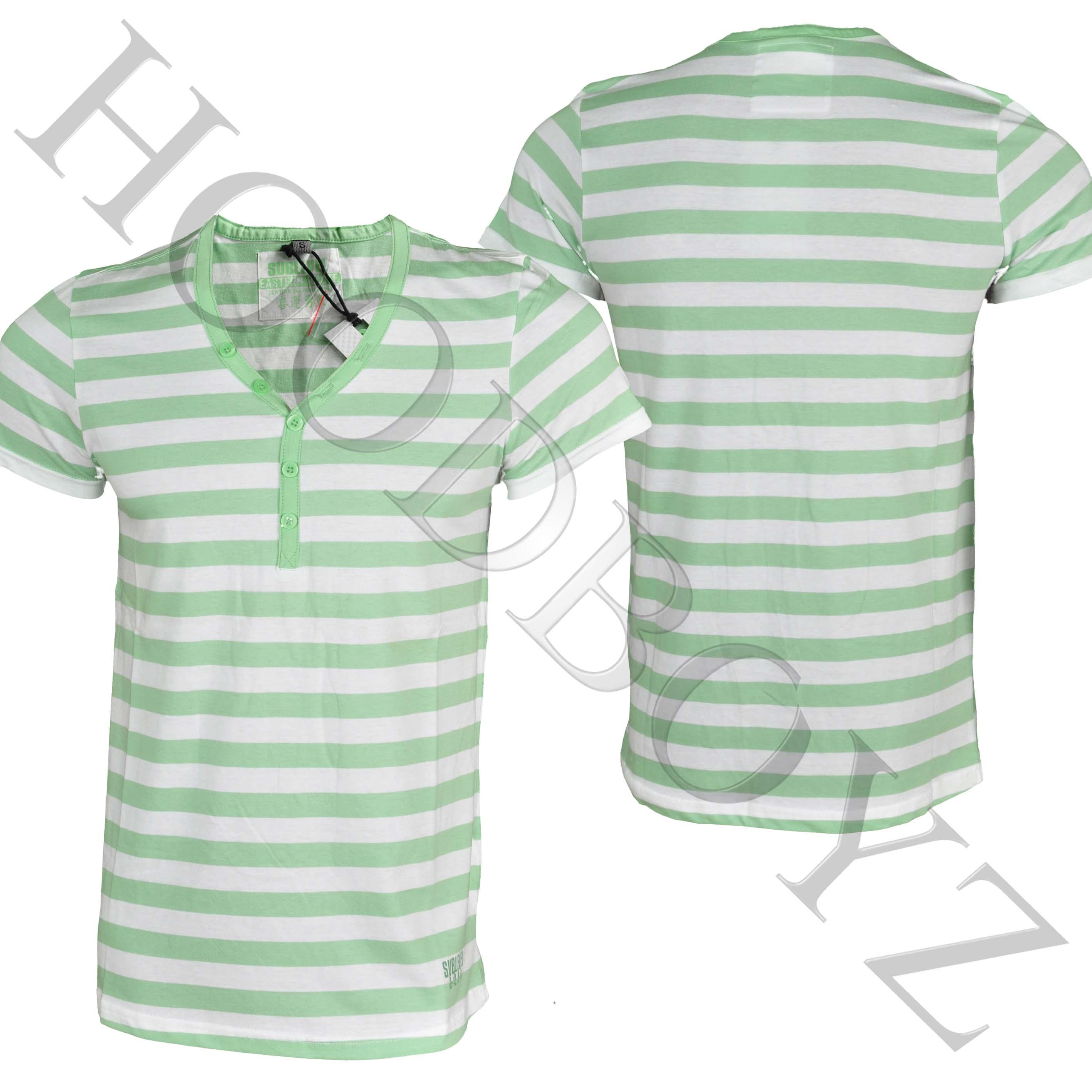 Foto Sublevel Marine Stripe T-shirt Blanco Cal