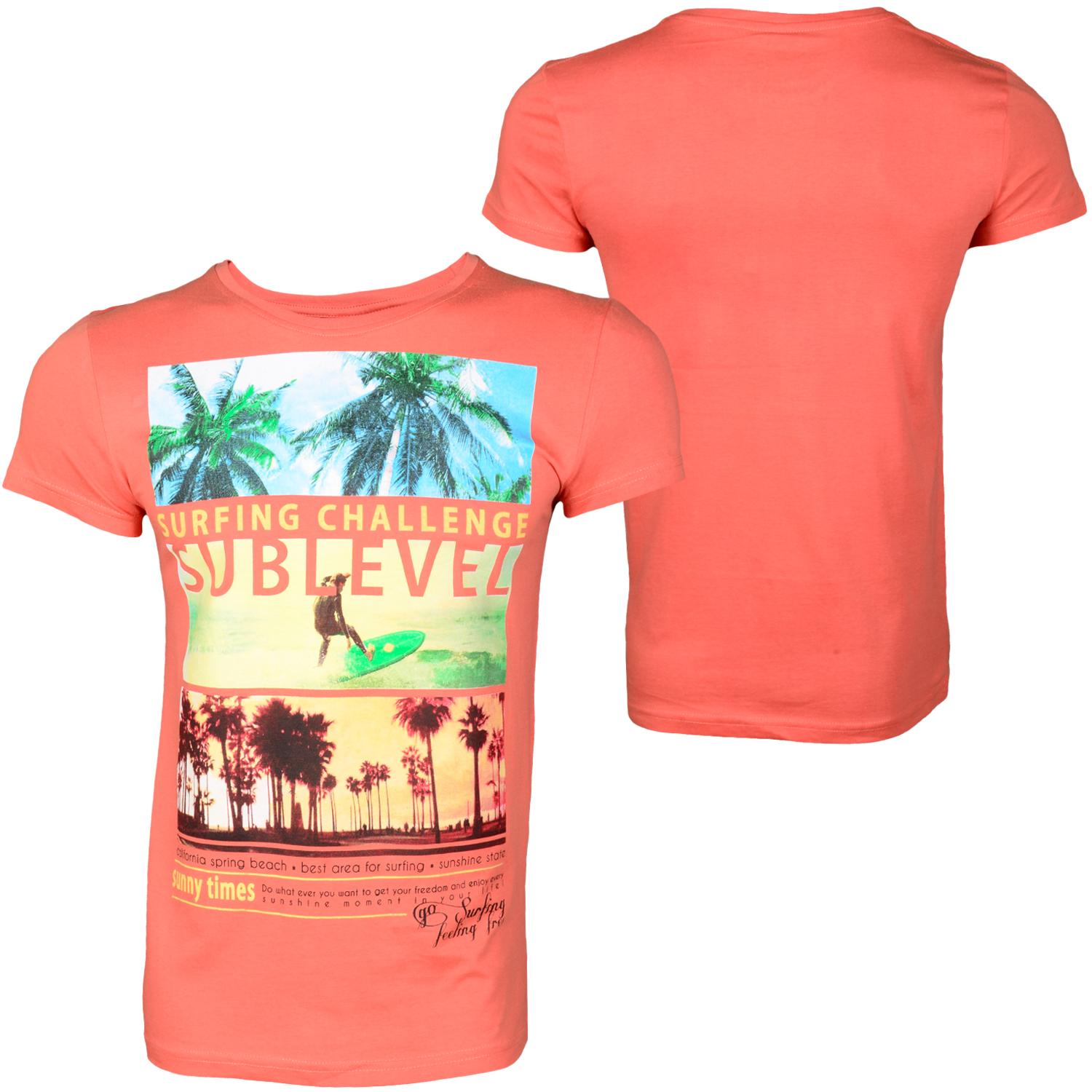 Foto Sublevel Sun And Waves T-shirt Rojo