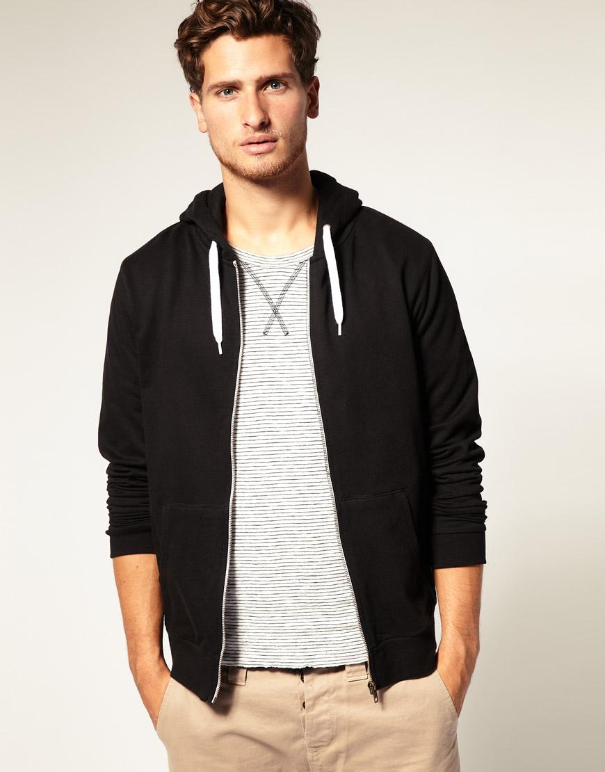 Foto Sudadera con capucha y cremallera de ASOS Negro