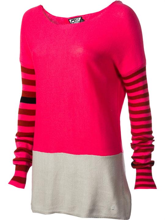 Foto Sudadera Mujer Volcom Peace Of Mind Boatneck Neon Rosado Solid