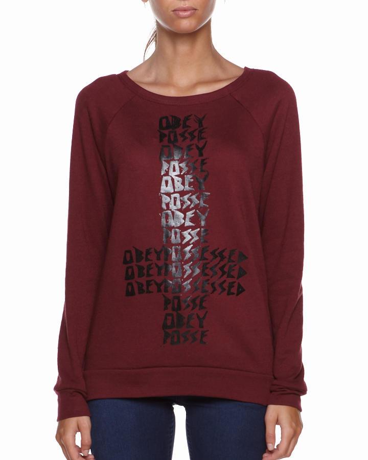Foto Sudadera Possessed De Obey - Borgoña Polvoriento