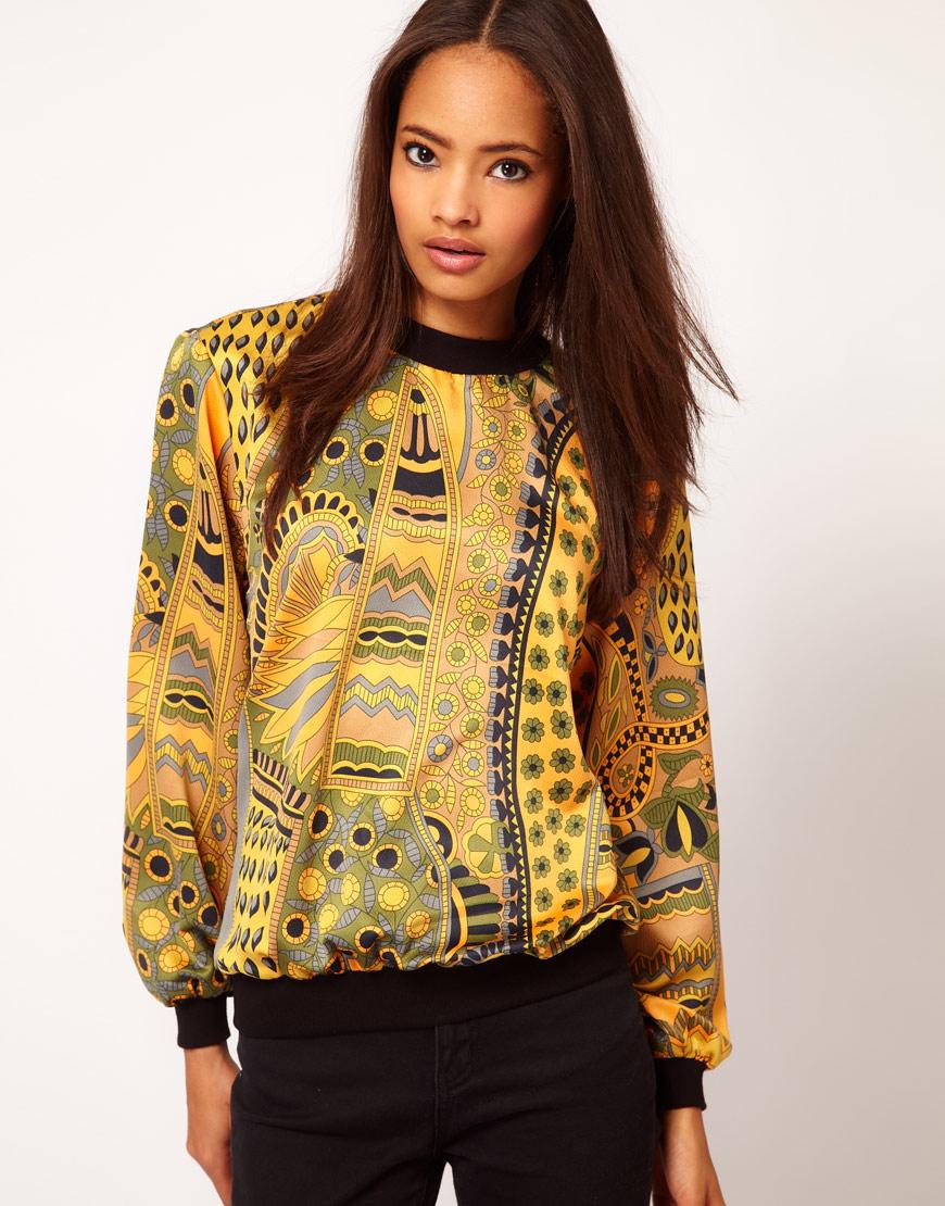 Foto Sudadera tejida con estampado barroco de ASOS Imprimir