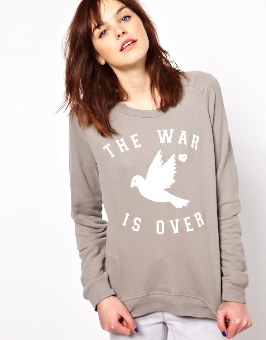 Foto Sudadera War Is Over de Zoe Karssen Gris