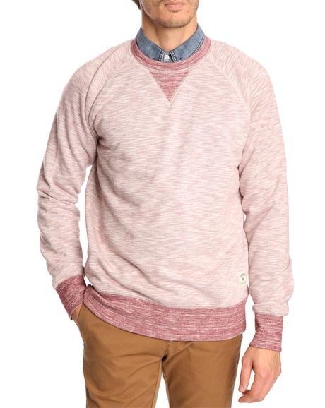 Foto Sudaderas Cuello Redondo Sudadera jaspeada burdeos Slash