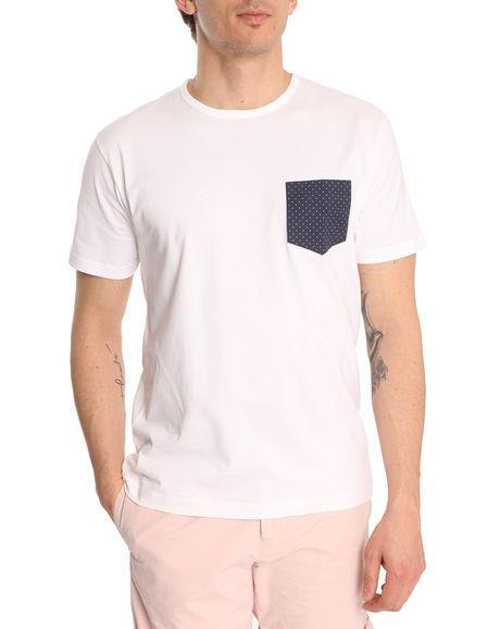 Foto SUNSPEL - Camiseta blanca lunares contraste Pocket