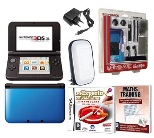 Foto Super Pack Nintendo 3ds Xl Azul + 2 Juegos + 22 Accesorios